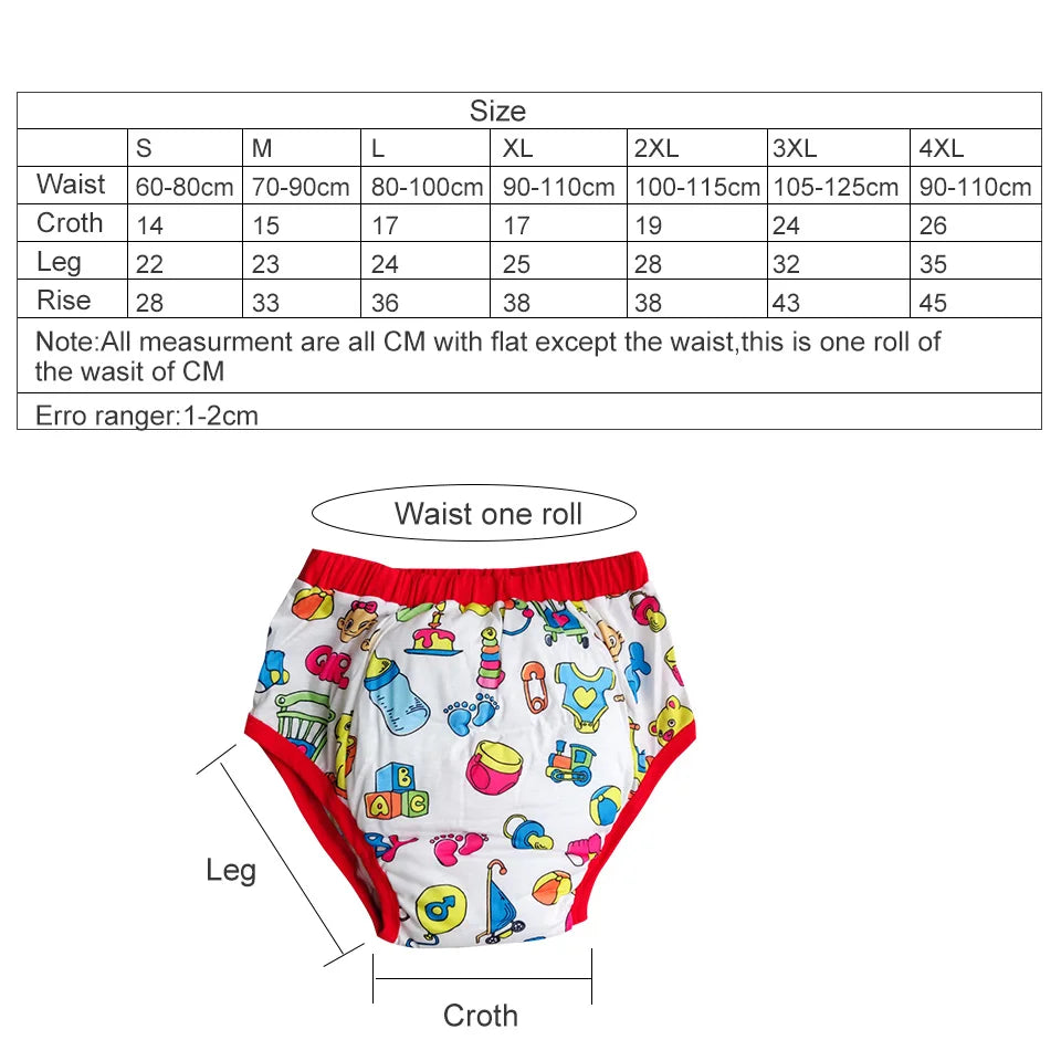 Waterproof Adult Baby Traning Pants DDLG Reusable - lifestyle in-use