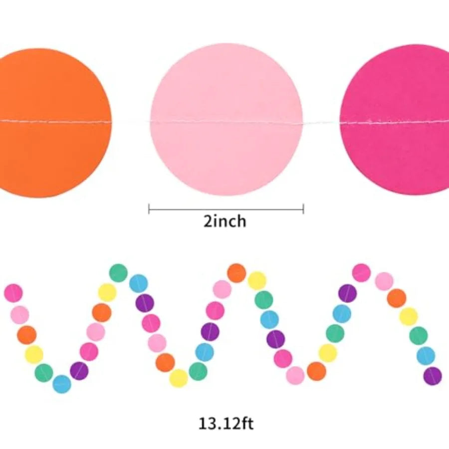 5pcs Colorful Paper Garland Party Decorations Circle - lifestyle in-use