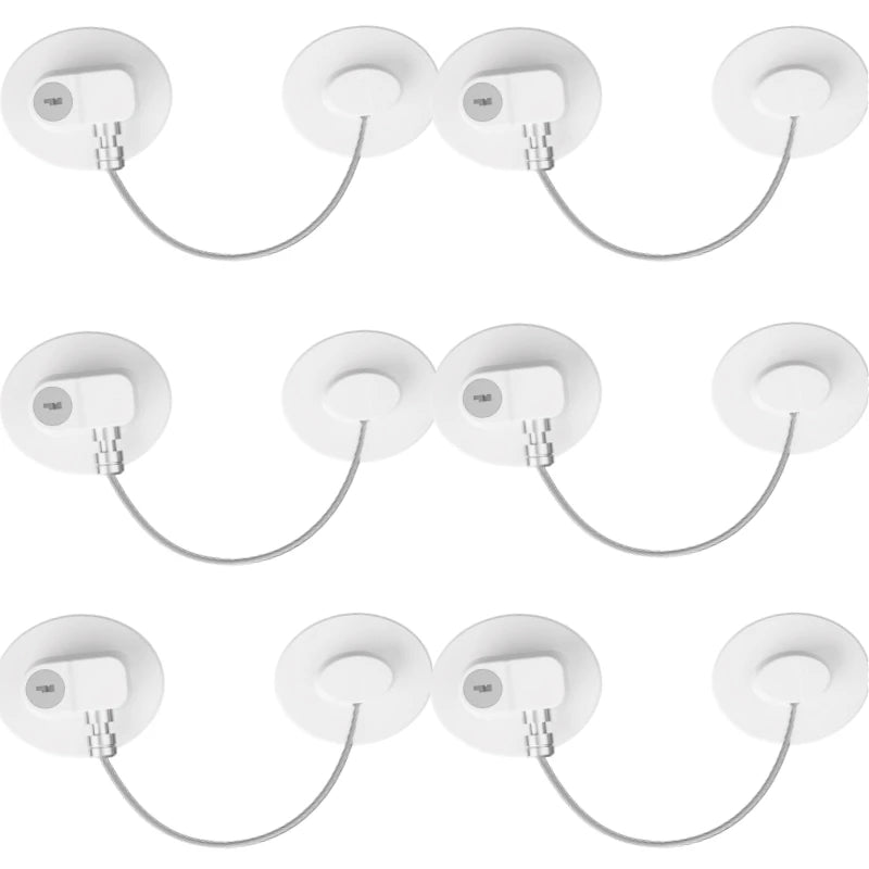 2 4 6Pcs Fridge Cabinet Locks Kids Keys Self Adhesive