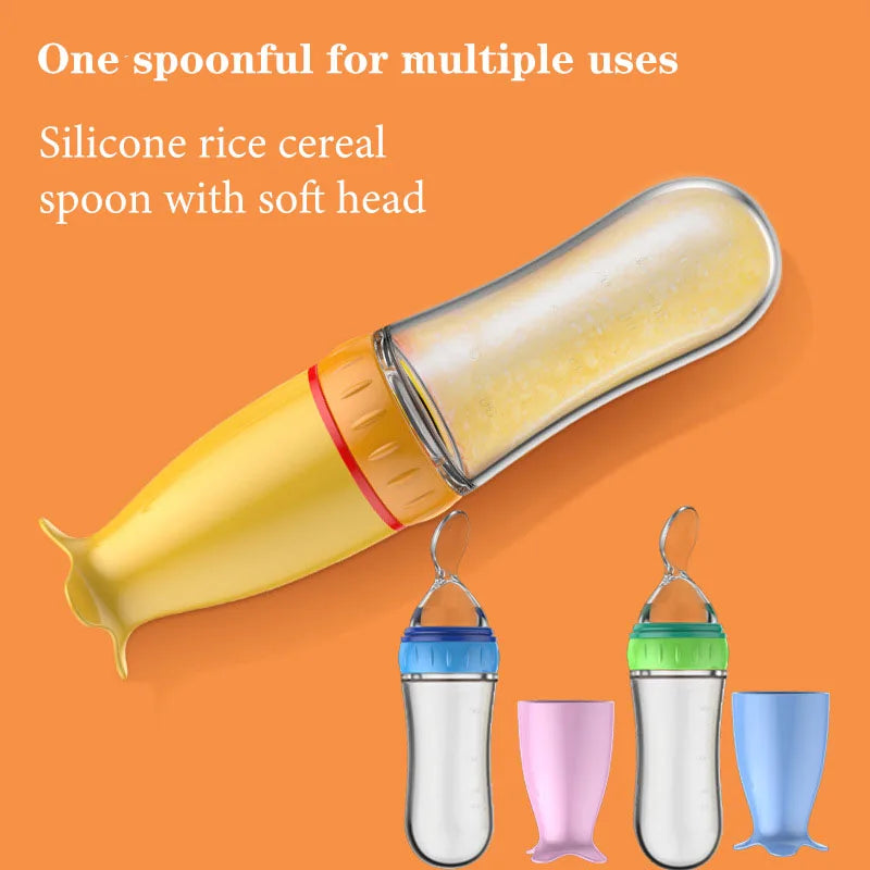 Safe Useful Silicone Baby Bottle Spoon Food Supplement - packaging view