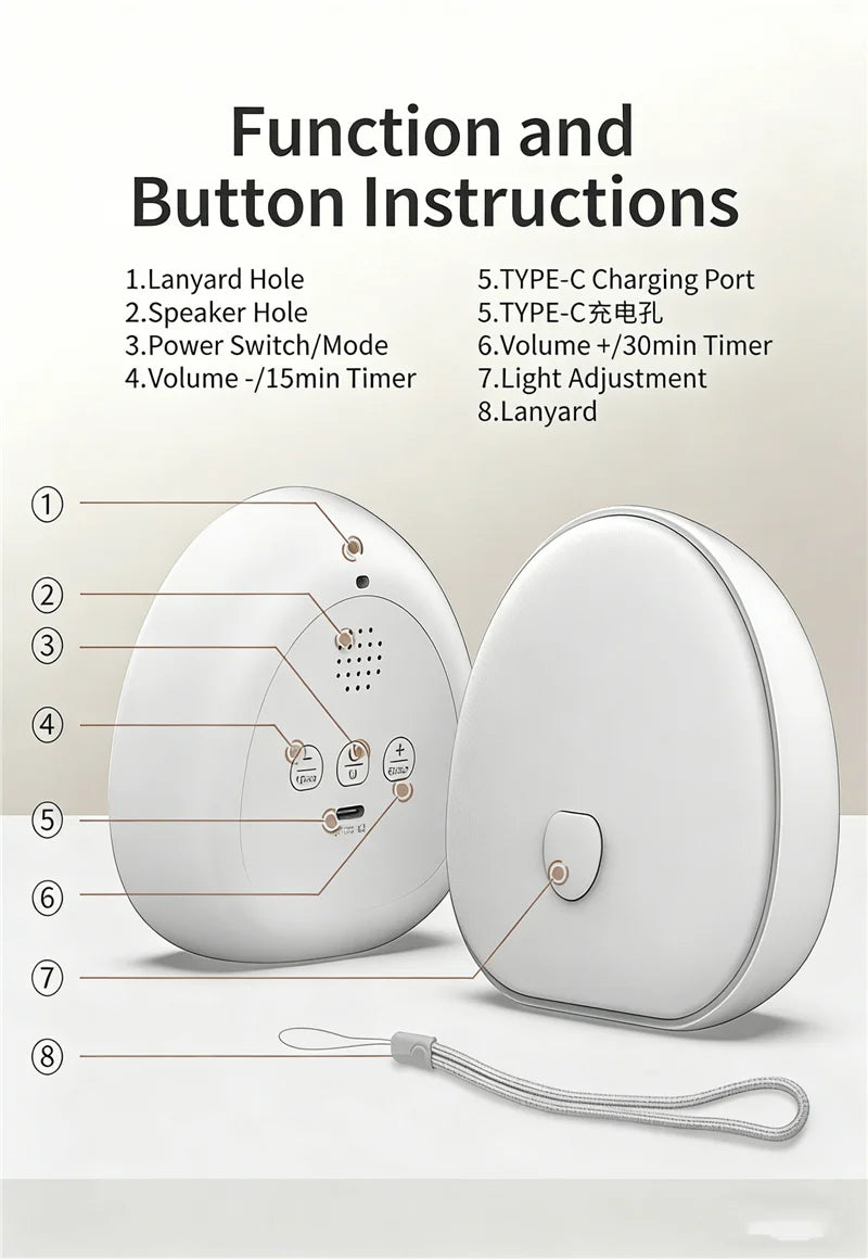 White Noise Sleep Machine 10 Natural Smoothing Sounds