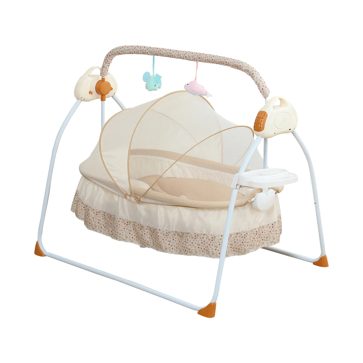 Electric Cradle Foldable Electric Baby Cradle w/ Music Dual Control