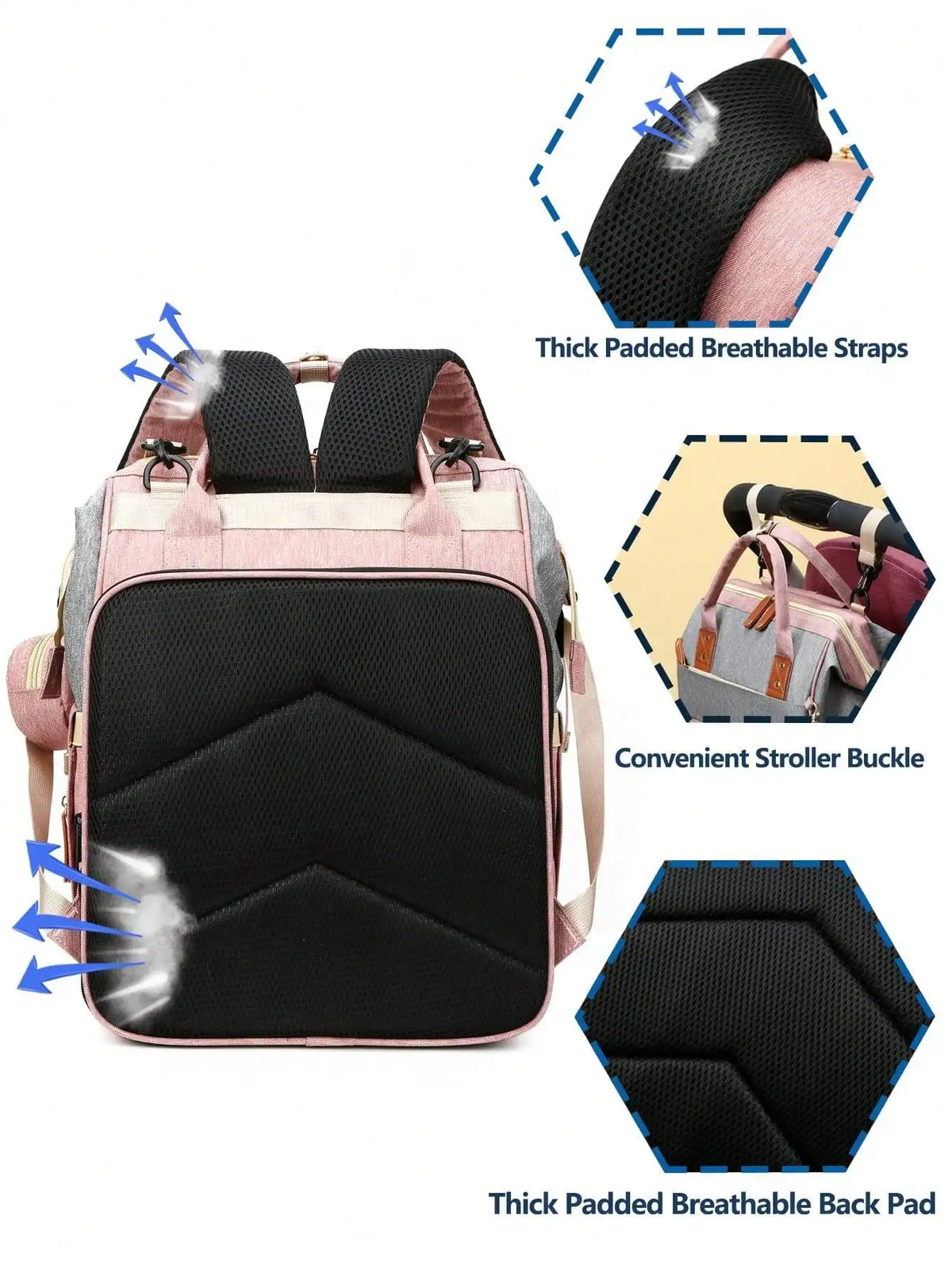 1pc Baby Diaper Bag Backpack