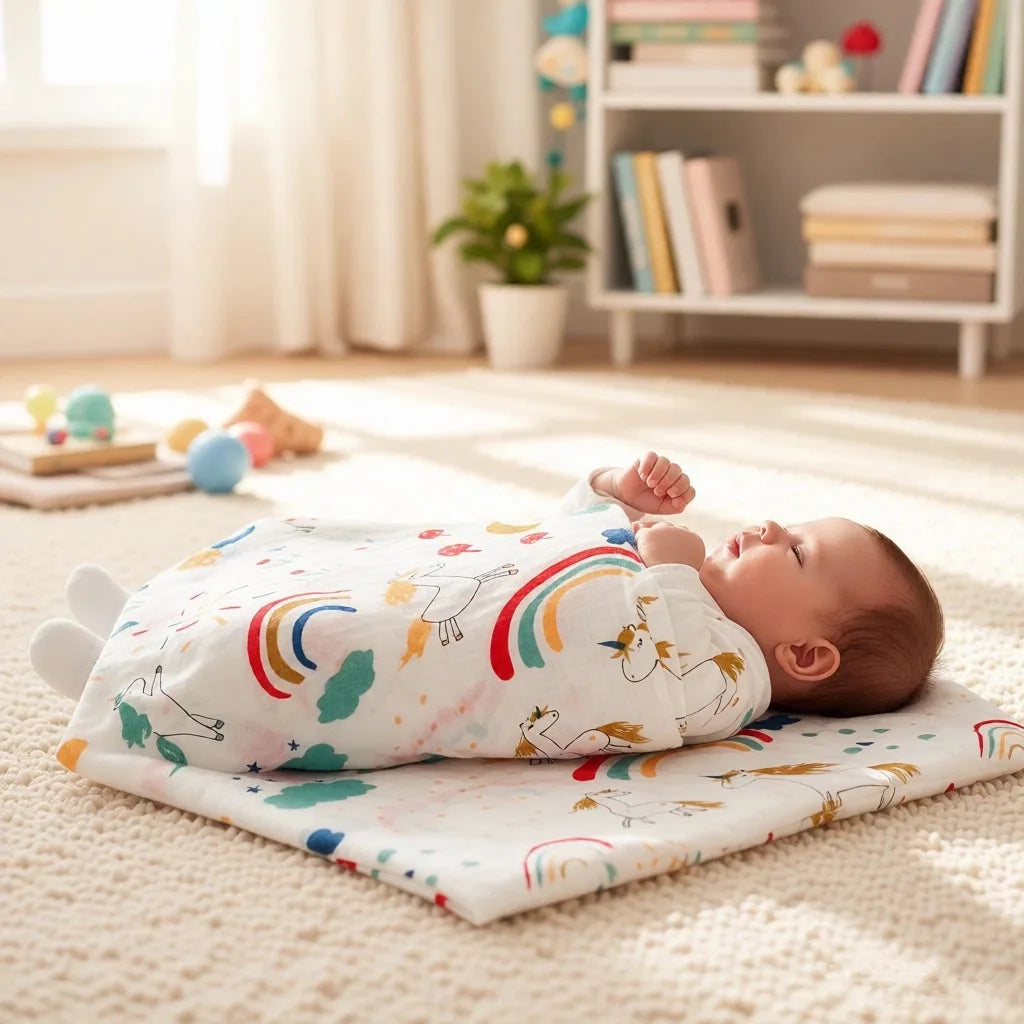 4-Layer Gauze Infant Washcloth Baby Bath Towel Newborn - size reference