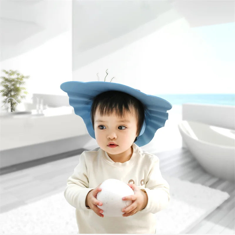 Baby Shower Soft Cap Adjustable Hair Wash Hat Kids Ear - size reference