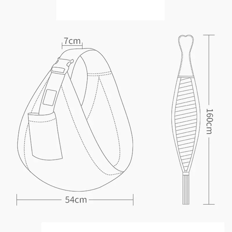 Baby Wrap Newborn Sling Dual Use Infant Nursing Cover - size reference