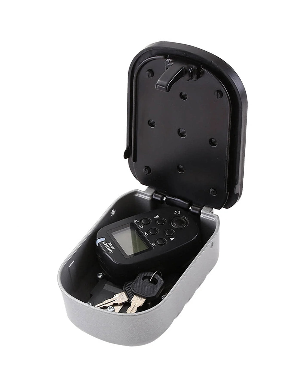1 Aluminum Alloy Safe, Modern Wall Mounted Household Safety Lock Box - size reference
