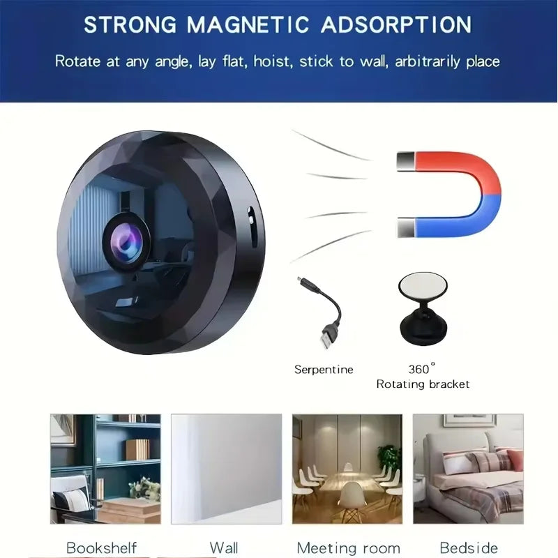 1080P HD Mini WiFi Camera Baby Monitor Indoor Safety - size reference