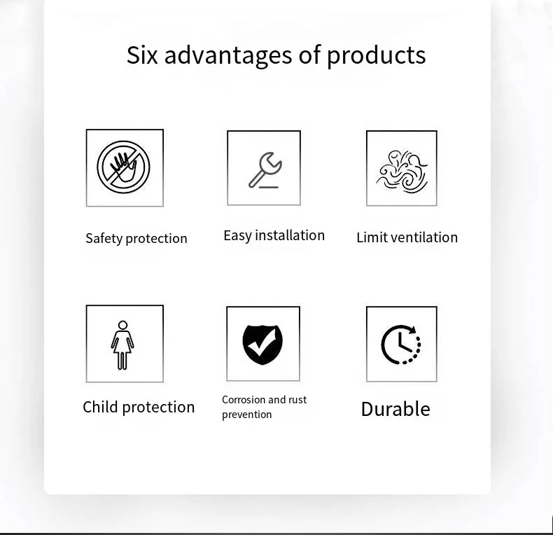 Child Safety Locks Upgraded Adjustable Window Limiters - set overview
