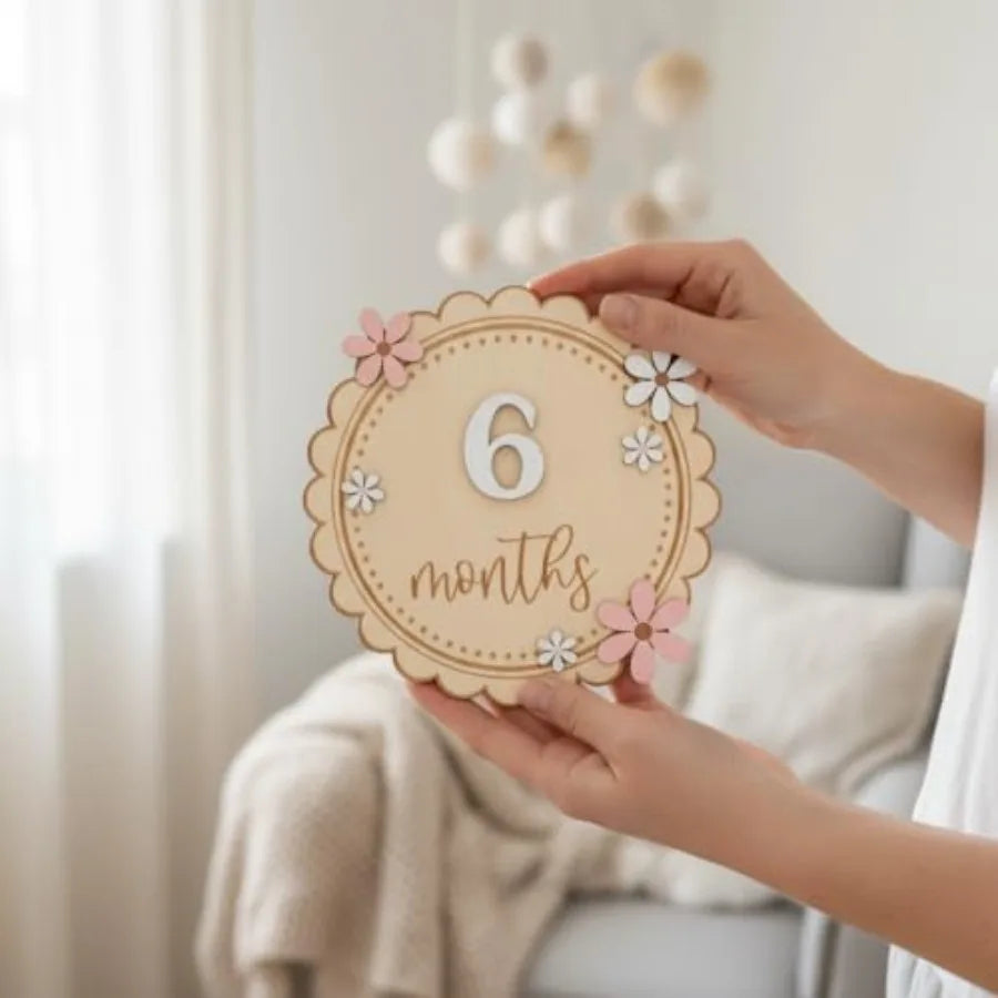 Baby Girl Monthly Milestone Signs - lifestyle in-use