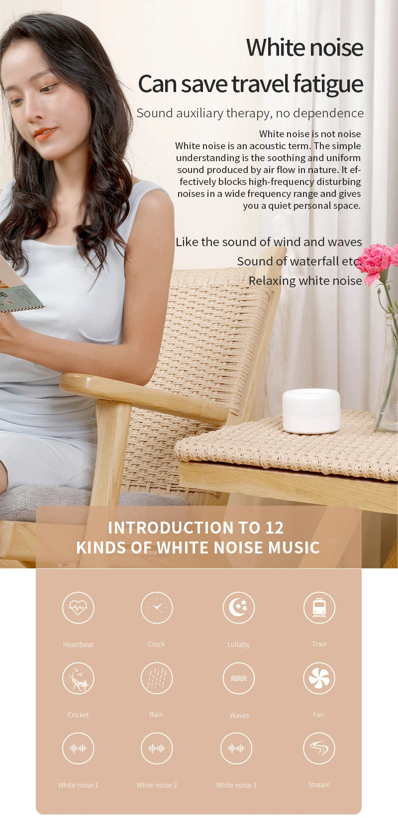 Portable White Noise Machine - set overview