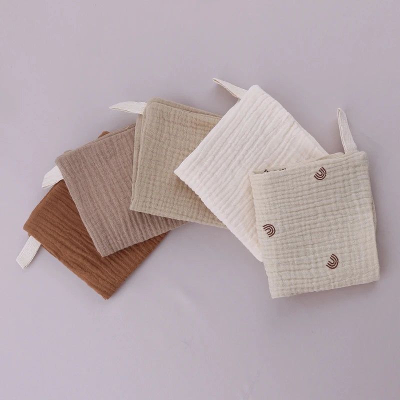 5pcs Set Square Cotton Baby Face Towel Handkerchief