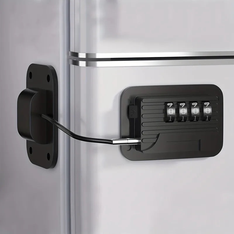Refrigerator Fridge Freezer Door Lock Password Proof - top-down view