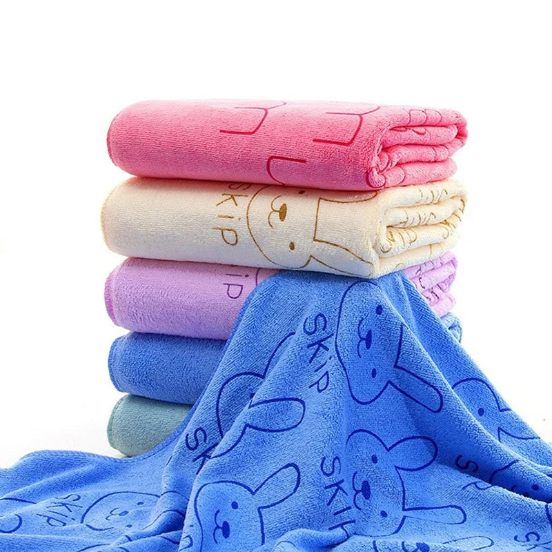 Cartoon print Baby Towel Cute Superfine Fiber Kid Bath, 100 CM - size reference