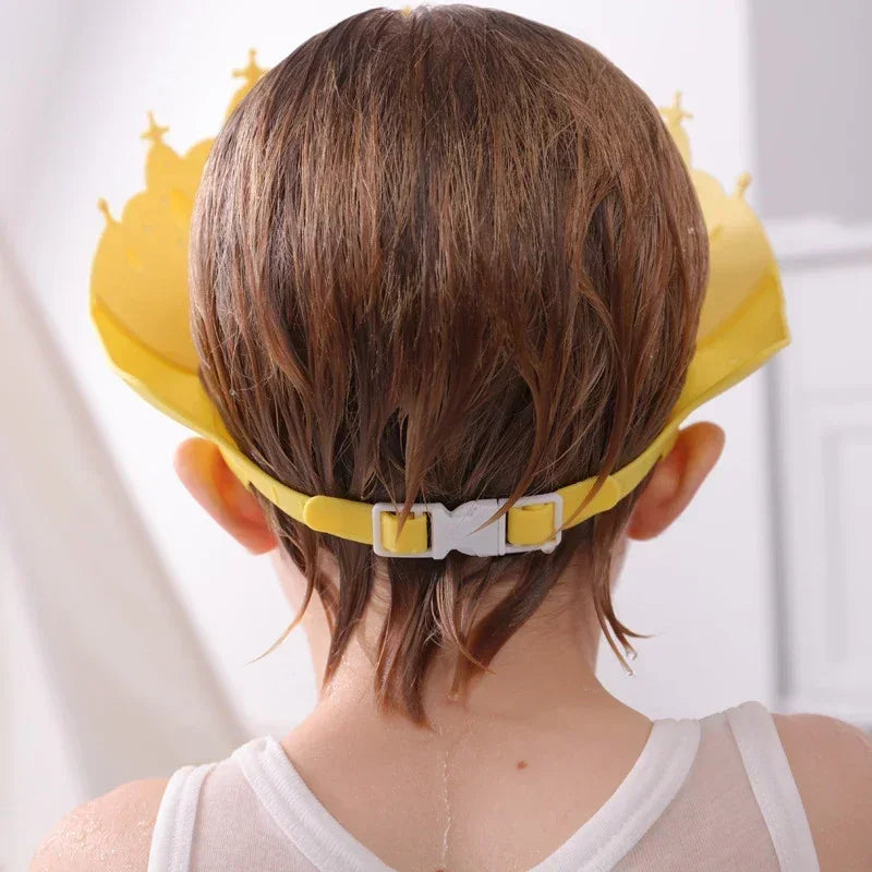 Children Shampoo Cap Adjustable Size Crown Baby Shower