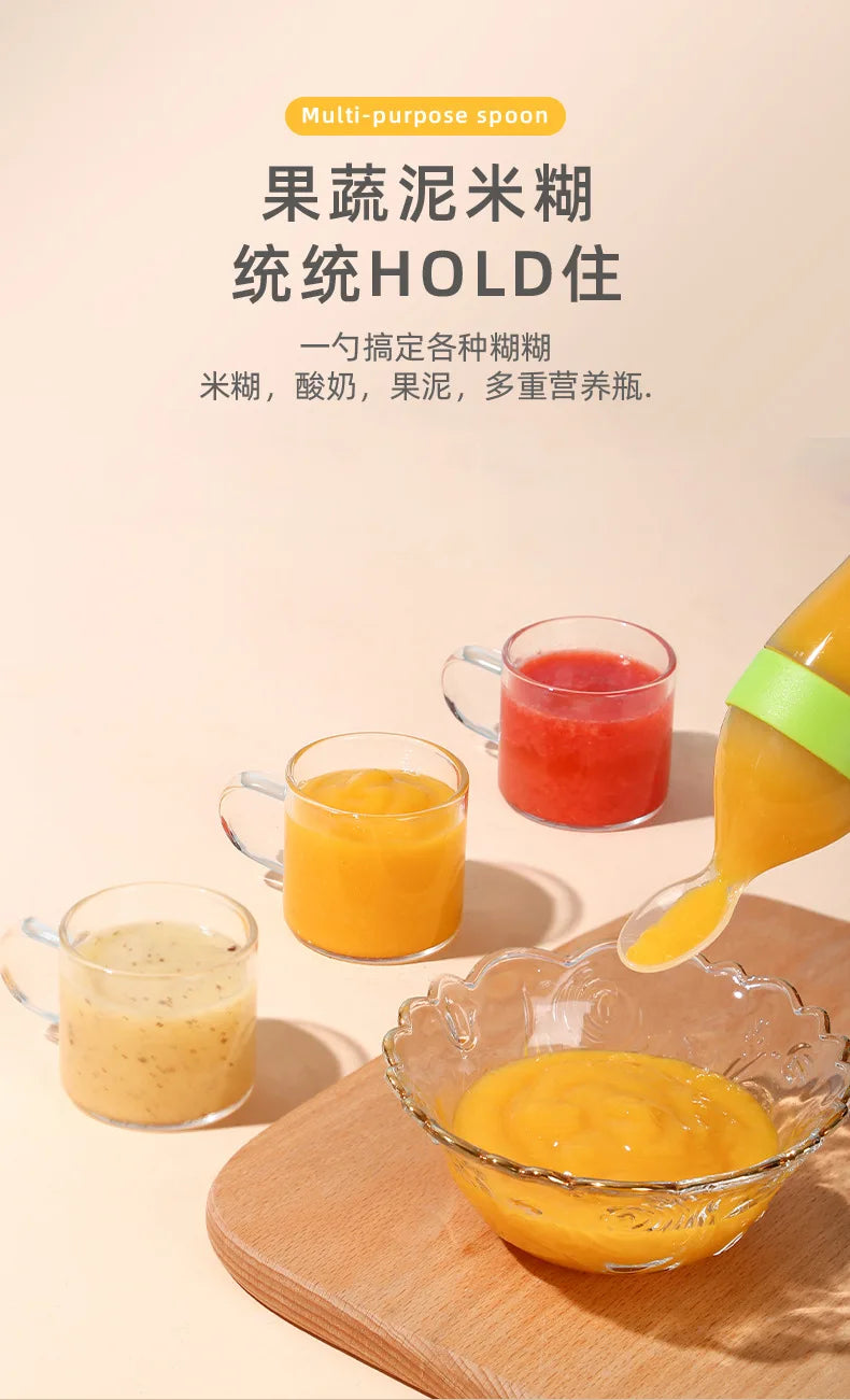 Squeezing Feeding Bottle Silicone Newborn Baby Training