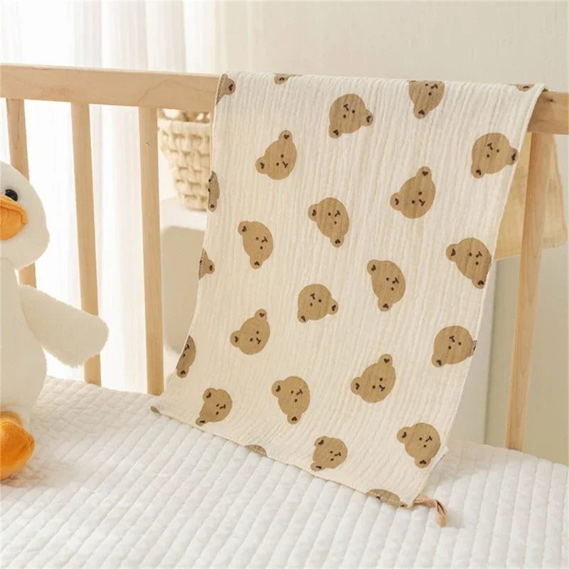 Cotton Muslin Baby Face Towels Long Burp Cloth Newborn - size reference