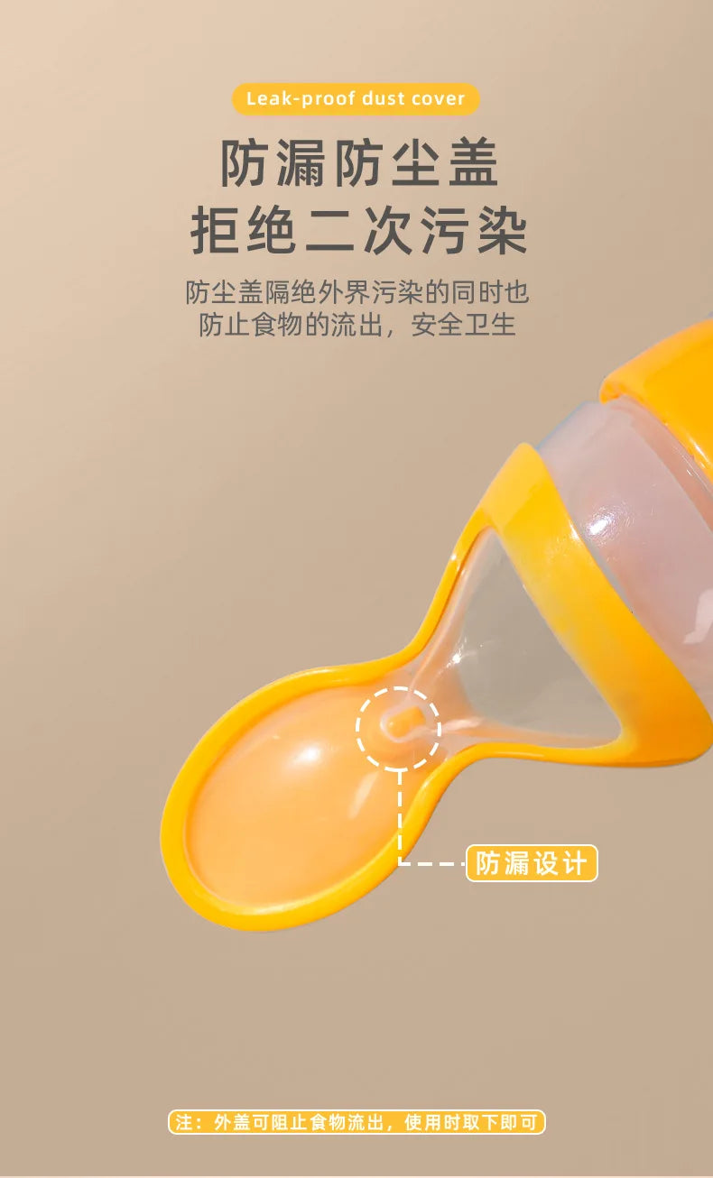 Squeezing Feeding Bottle Silicone Newborn Baby Training