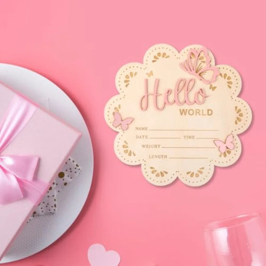 Newborn Announcement Sign, 15.5cm - packaging view