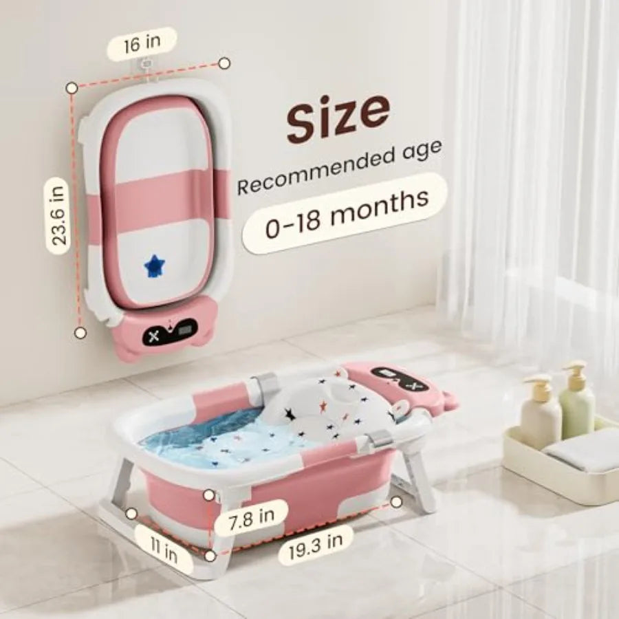 Baby BathtubFoldable Baby Bath Tub Newborn Toddler 0-18 - packaging view
