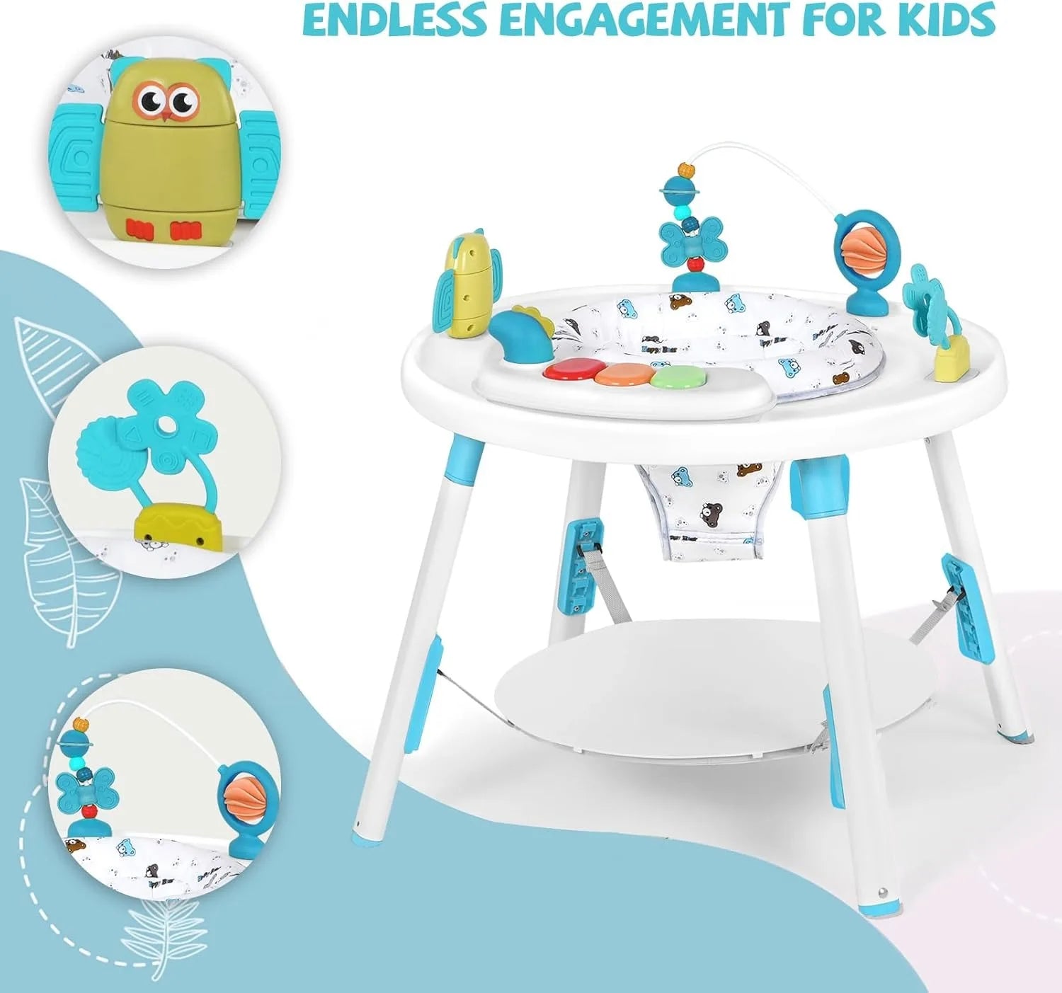 Baby activity center - top-down view