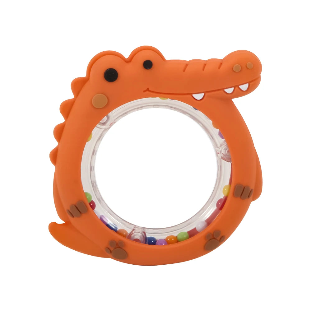 4 Pack Crocodile Baby Teething Rattle Toy BPA Free