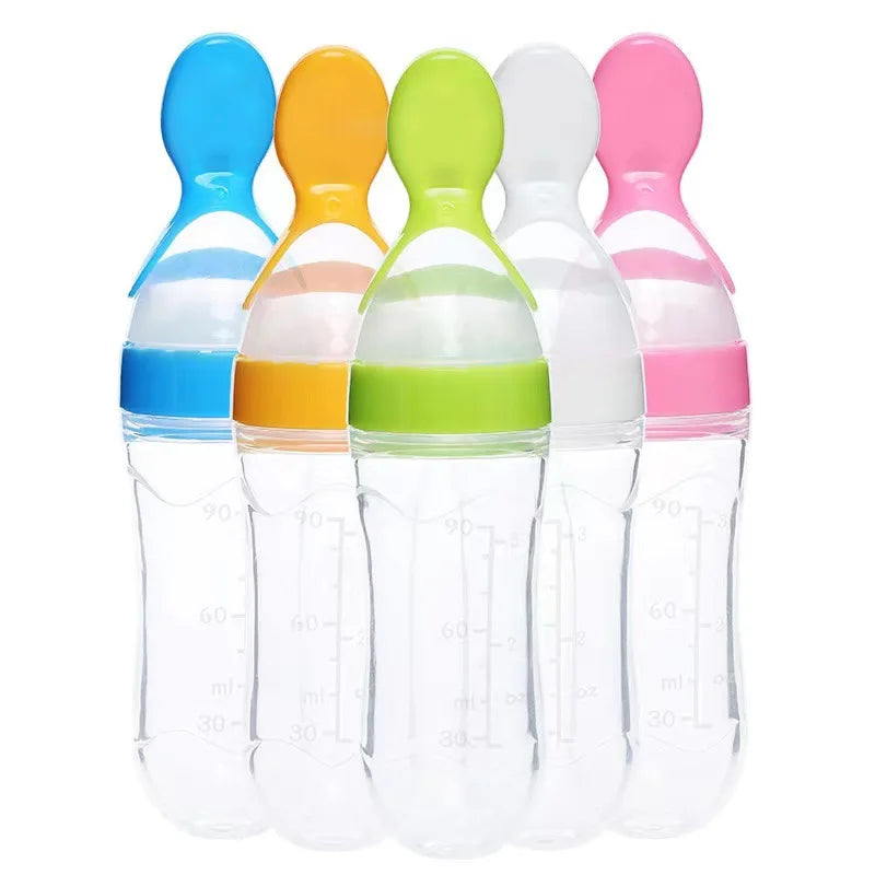 Squeezing Feeding Bottle Silicone Newborn Baby Training - size reference