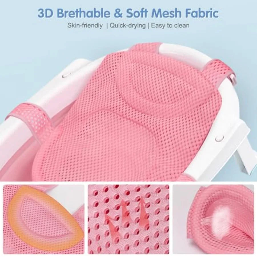Colorlife Baby Bath Seat Support Net Infant Bathing Seat Support Mat