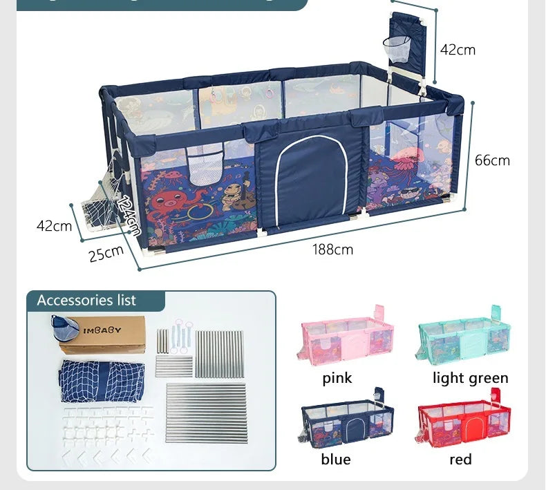 IMBABY New Playpen Children Cartoon Baby Palypens - detail view