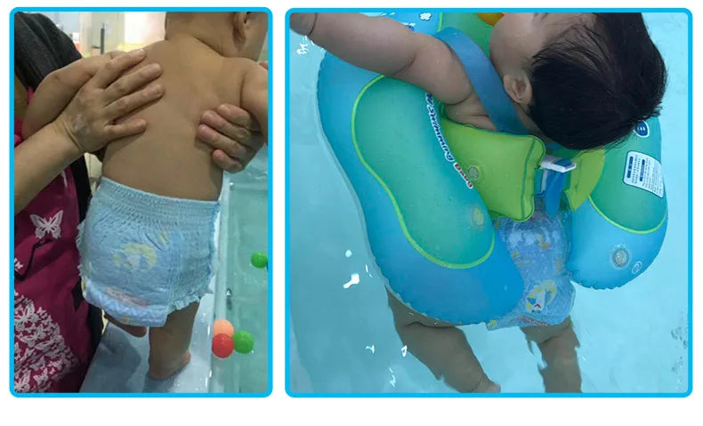 Baby Disposable Diapers Swim Waterproof Diapers Infant, 5pcs - top-down view