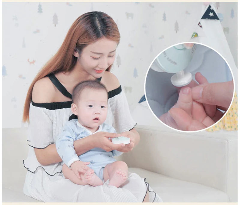 Electric Baby Nail Trimmer Kid Nail Polisher Tool - top-down view