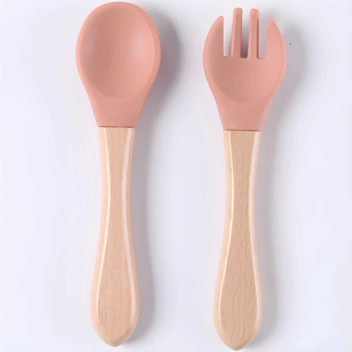 Baby spoon baby silicone soft spoon feeding water small - side angle