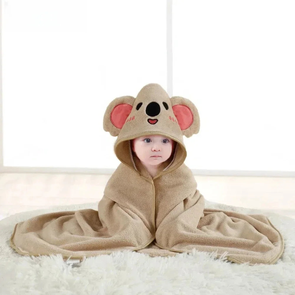 Hot Selling New Animal Hooded Baby Bath Towel Soft Cap - lifestyle in-use