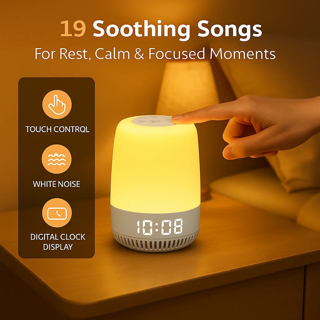 White Noise Machine for Sleeping with Night Light - set overview