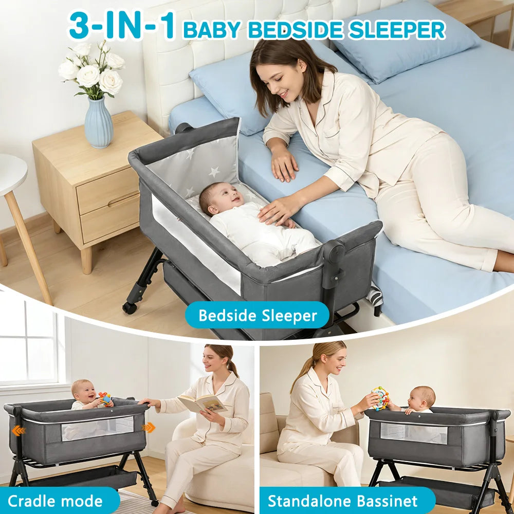 Baby Bassinet Bedside Sleeper - lifestyle in-use