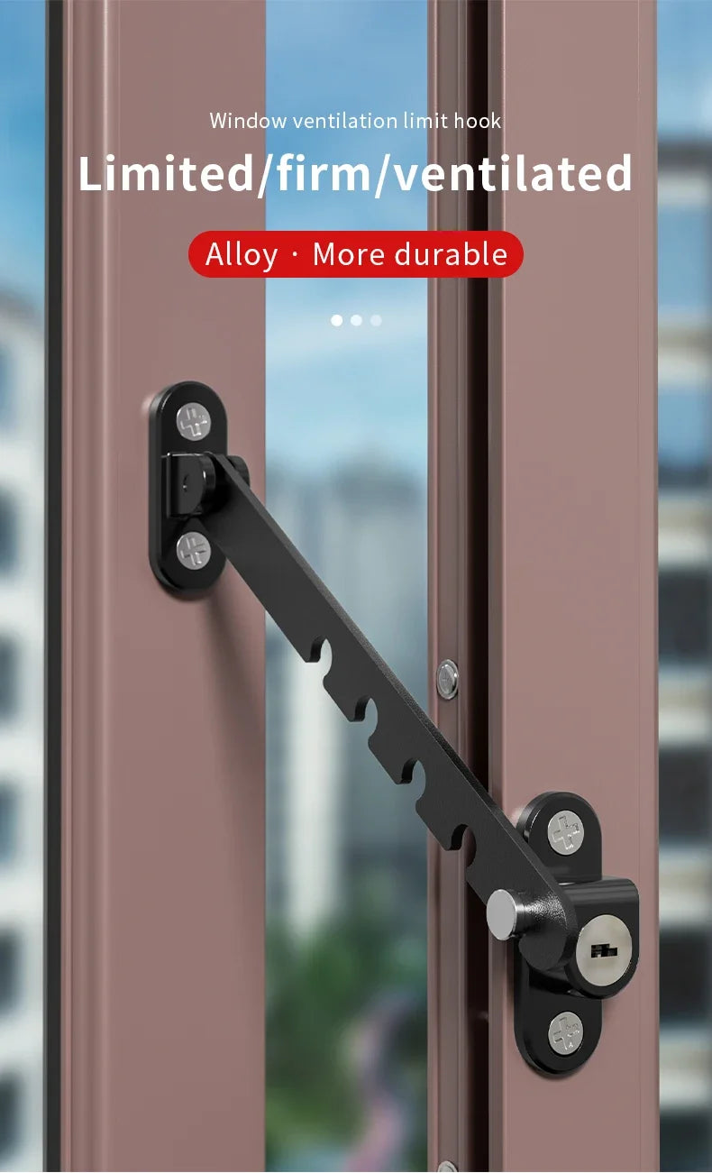 Children Window Lock Inner Window Limiter Latch - material close-up
