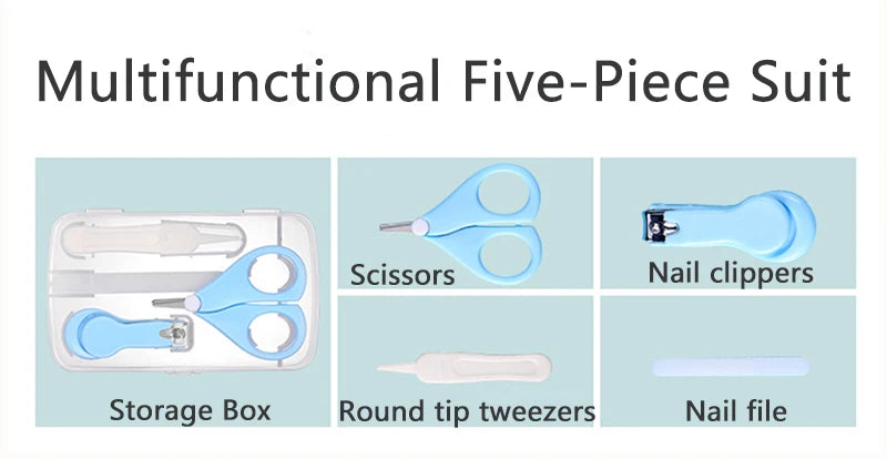 Multi-Piece Baby Health Hygiene Kit Grooming Health - top-down view