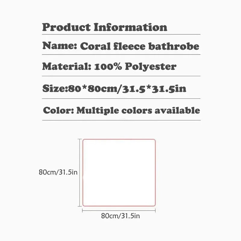Coral fleece wearable blanket