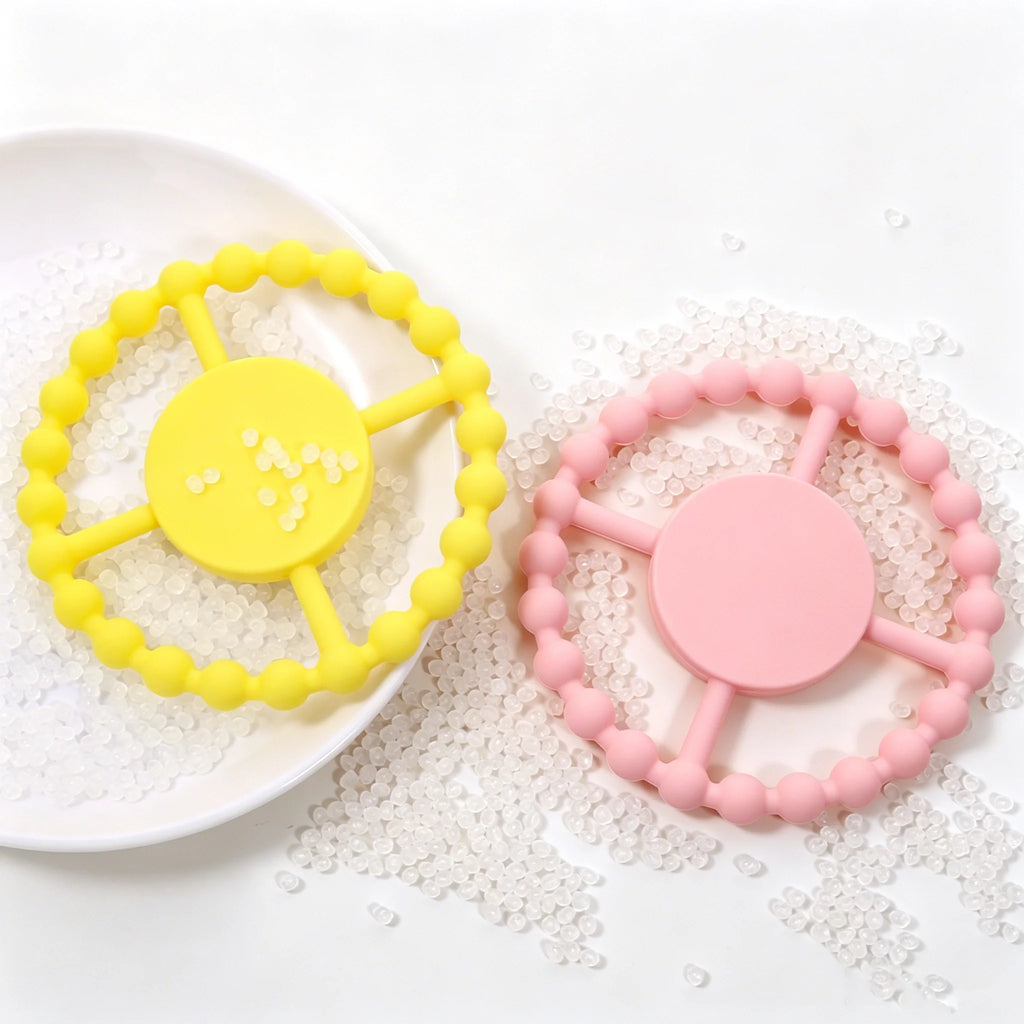 3 Pack Baby Teething Toy Steering Wheel Silicone