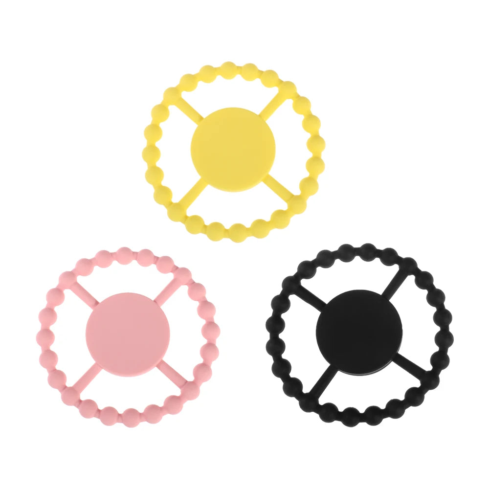 3 Pack Baby Teething Toy Steering Wheel Silicone