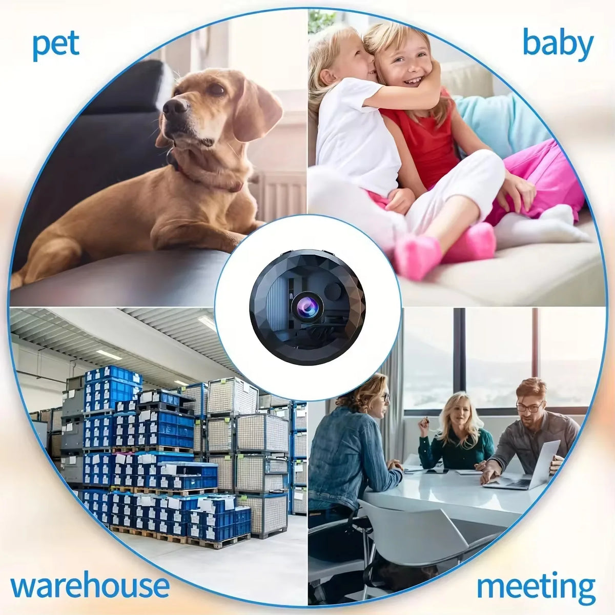 1080P HD Mini WiFi Camera Baby Monitor Indoor Safety - packaging view