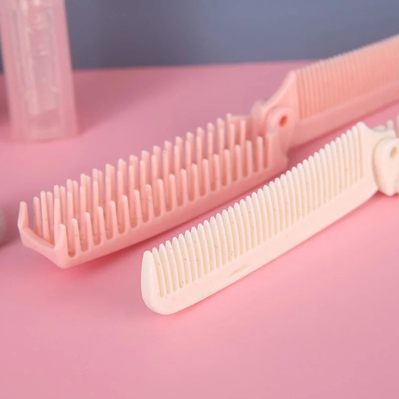 1Pc Portable Travel Hair Comb Brush Foldable Massage