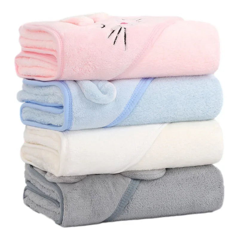 Cartoon Animal Baby Bath Towels Soft Newborn Hooded - size reference