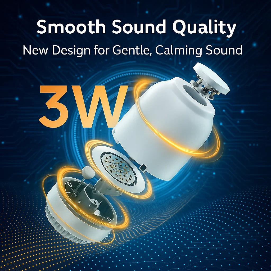 White Noise Machine for Sleeping with Night Light - material close-up