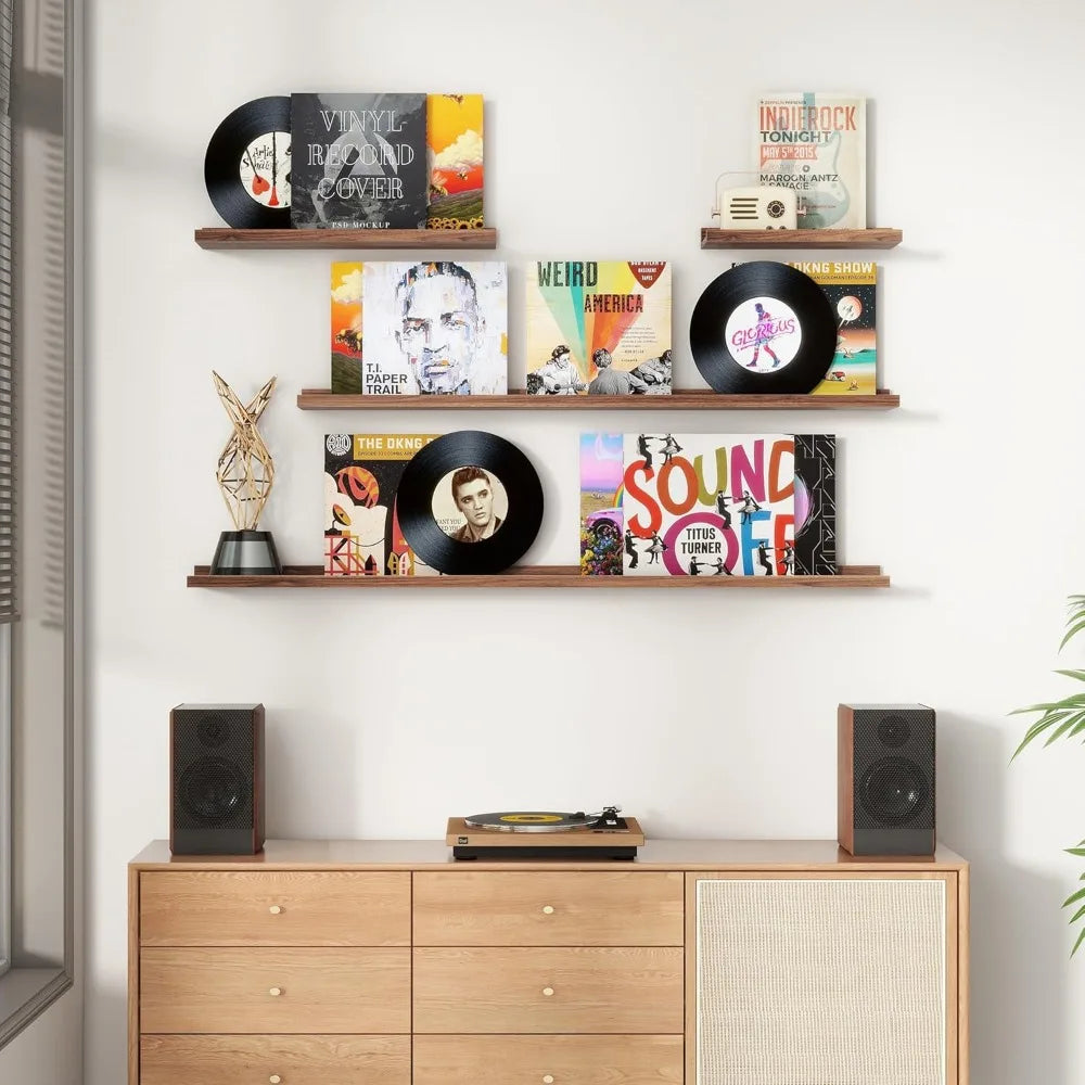 48 Inch Floating Picture Ledge Shelves Set of 4 - lifestyle in-use