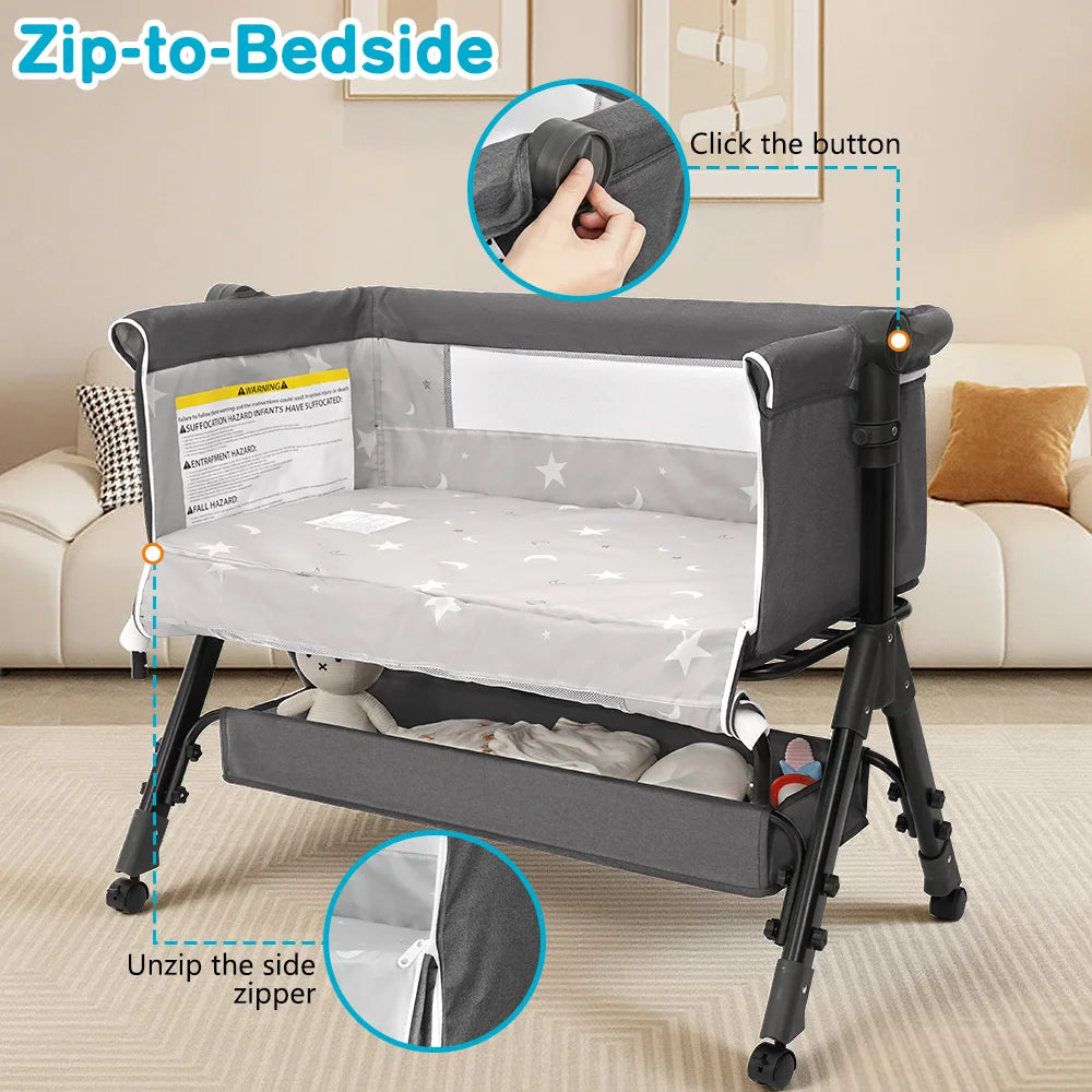 Baby Bassinet Bedside Sleeper - top-down view