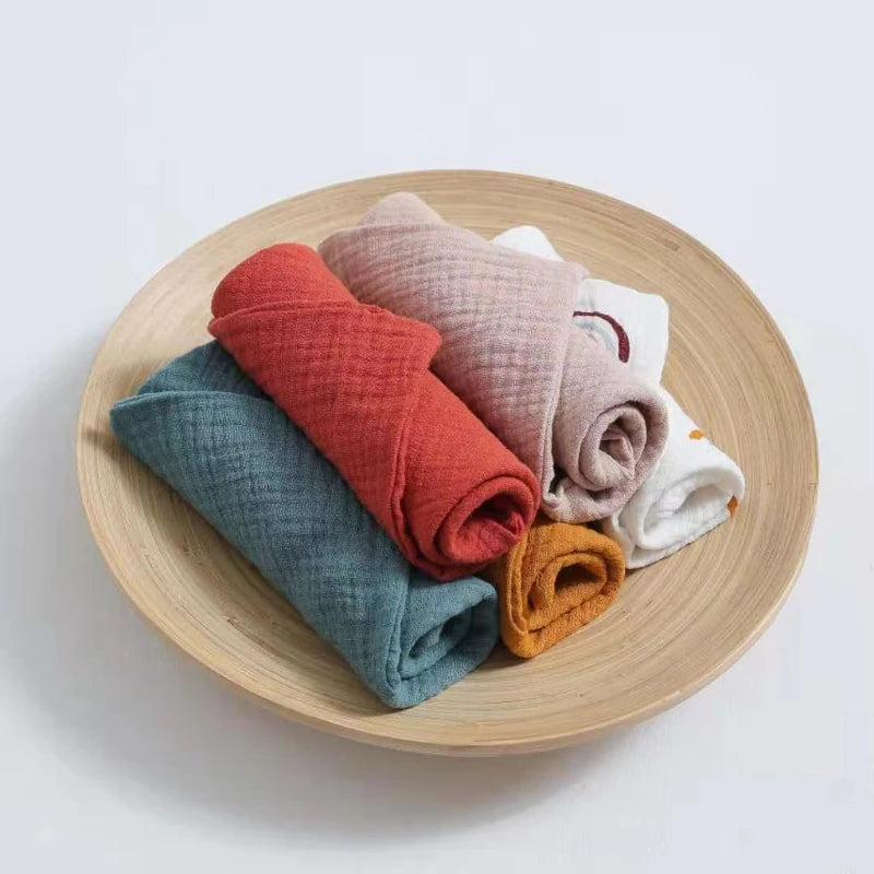 5pcs Set Square Cotton Baby Face Towel Handkerchief