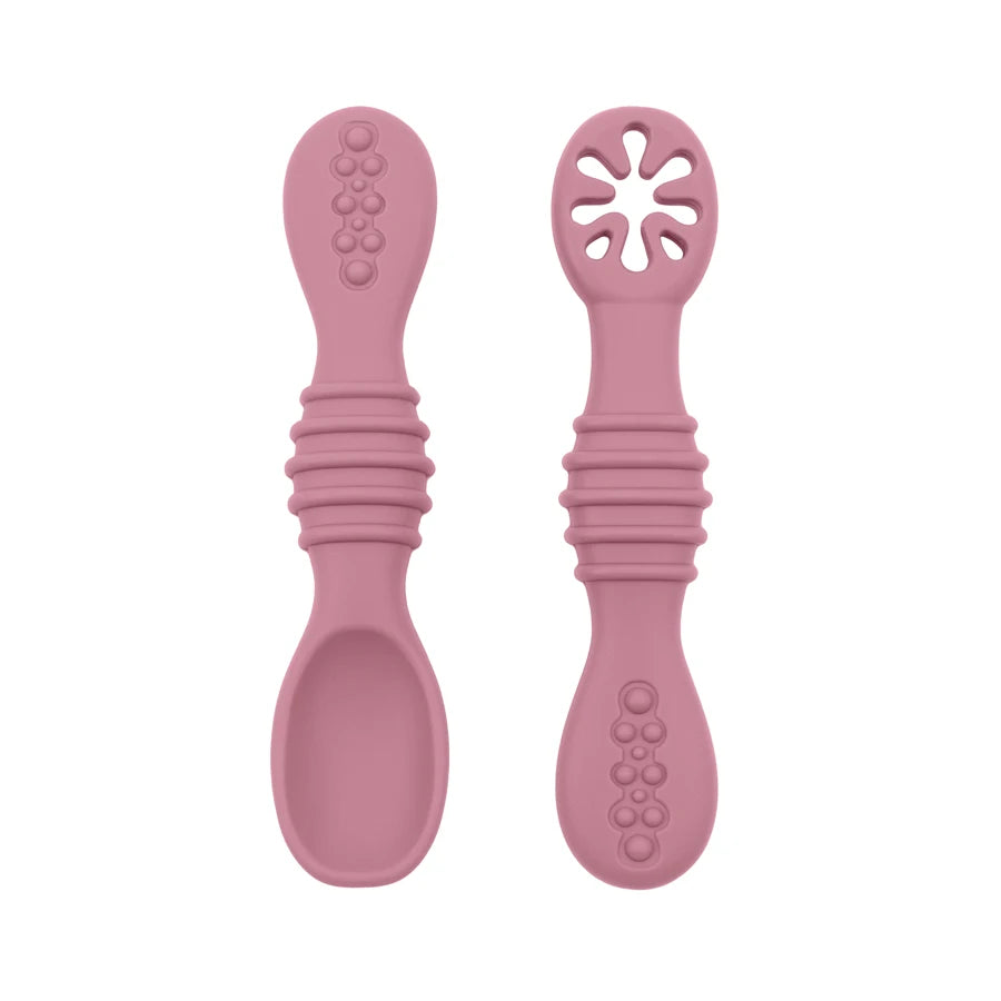 Baby Spoon Fork Set Food Grade Silicone Sticky Spoon