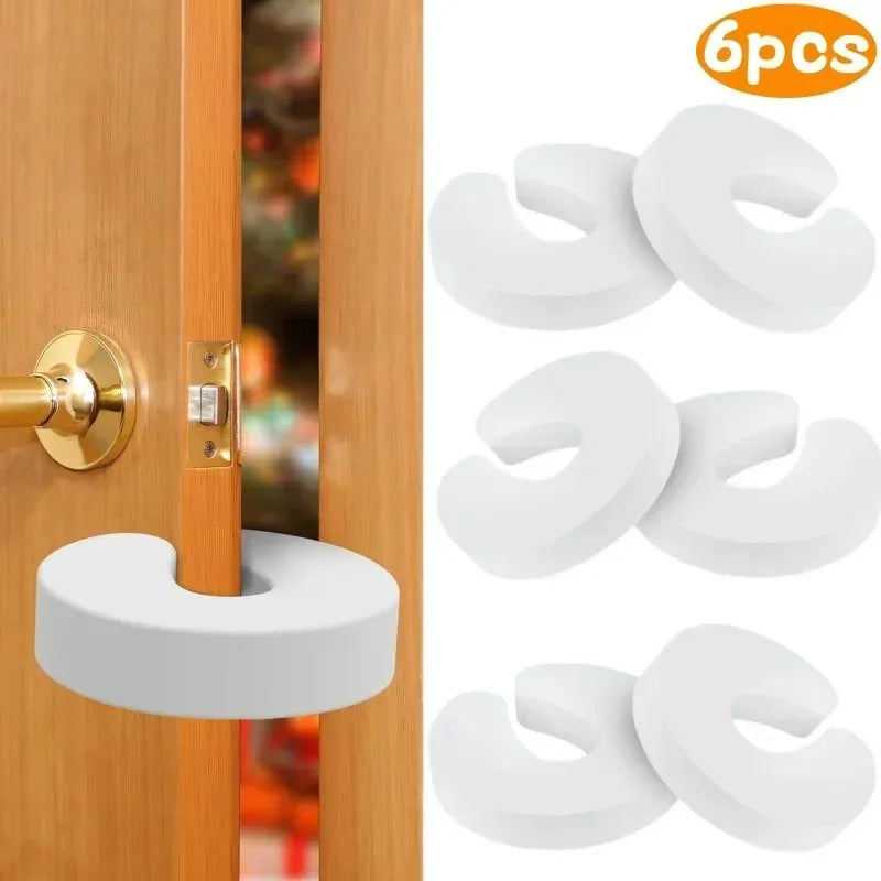 6Pcs Baby Safety Door Stopper Newborn Furniture - front view