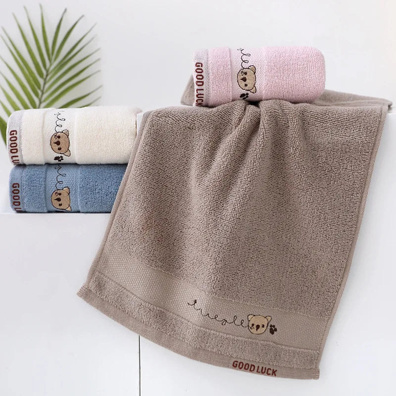 Baby Towels Cotton Bath Towel Face Washcloth Cute - feature close-up
